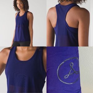 Lululemon Fast as Light 2 in 1 tank Alchemy logo
